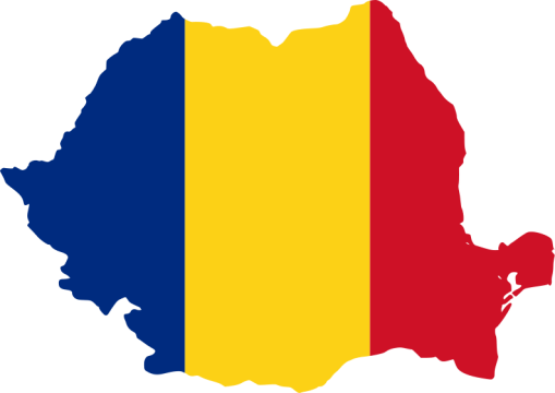 Romania's flag (on country's map) Source: http://commons.wikimedia.org